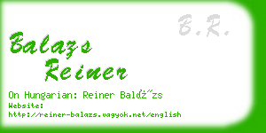 balazs reiner business card